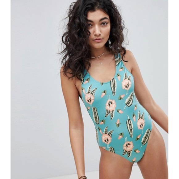 RVCA South Swell One-piece Swimsuit Tropical M - Picture 1 of 8